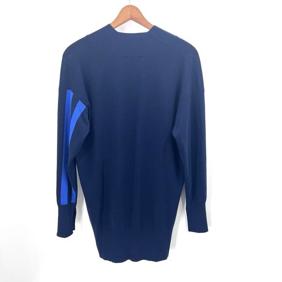 Rag & Bone Navy Blue Merino Wool Long Sleeve Stripe Tunic Sweater Womens XXS - Picture 5 of 7